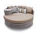 Florence Circular Sun Bed - Outdoor Wicker Patio Furniture in Wheat - TK Classics Florence-Sun-Bed-Wheat