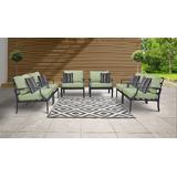 Lexington 6 Piece Outdoor Aluminum Patio Furniture Set 06w in Cilantro - TK Classics Lexington-06W-Cilantro