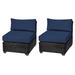 Venice Armless Sofa 2 Per Box in Navy - TK Classics Tkc050B-As-Db-Navy