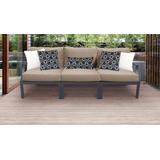 Lexington 3 Piece Outdoor Aluminum Patio Furniture Set 03c in Wheat - TK Classics Lexington-03C-Wheat