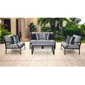 Lexington 5 Piece Outdoor Aluminum Patio Furniture Set 05c in Grey - TK Classics Lexington-05C-Grey