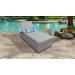 Monterey Chaise Outdoor Wicker Patio Furniture w/ Side Table in Grey - TK Classics Monterey-1X-St-Grey