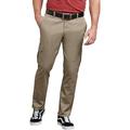 Dickies Men's Active Waist Washed Cargo Chino Pant Regular Taper Fit Work Utility, Rinsed Desert Sand, 36W x 30L
