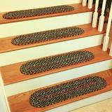 Brown 0.5 x 8 W in Stair Treads - Rosalind Wheeler Deckerville Indoor/Outdoor Stair Tread Synthetic Fiber | 0.5 H x 8 W in | Wayfair
