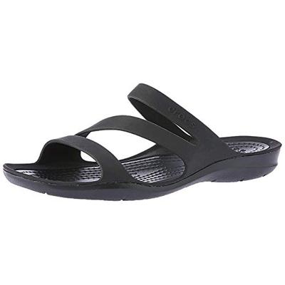 Crocs Women's Swiftwater Sandal, Black/Black, 8 M US