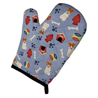 Caroline's Treasures BB2714OVMT Dog House Collection Wire Fox Terrier Oven Mitt, Large, multicolor