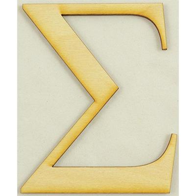 1 Pc, 12 Inch X 1/4" Thick Sigma Greek Letter For Wood Craft Project