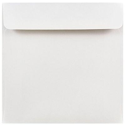 JAM PAPER 6 x 6 Square Invitation Envelopes - White - 25/Pack