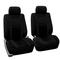 FH GROUP FH-FB070102 Pair Set Sports Bucket Seat Covers Airbag Ready Solid Black - Fit Most Car, Tru