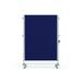 Ghent 76-1/8" x 52-3/8" Nexus Partition Mobile Fabric Bulletin Board, Double-Sided, Blue (NEX224FFP-