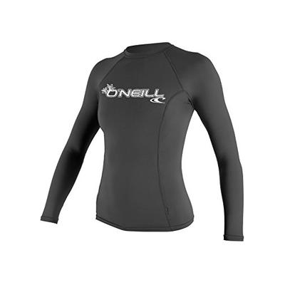 O'Neill Women's Basic Skins Upf 50+ Long Sleeve Rash Guard, Graphite, X-Small