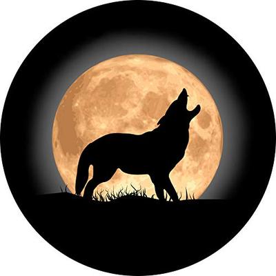 Tire Cover Central Wolf and Moon Spare Tire Cover, 31X10.5X15