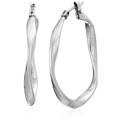Lucky Brand Twist Hoop Earrings, Silver, One Size