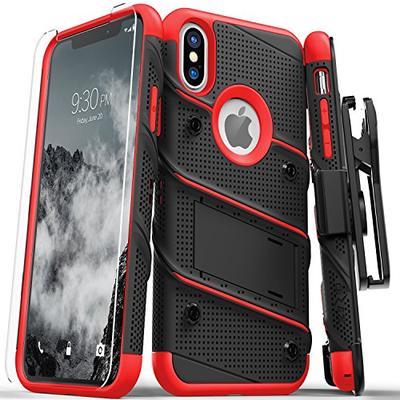 Zizo Bolt Series Compatible with iPhone Xs Max case Military Grade Drop Tested with Tempered Glass S