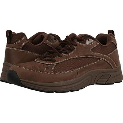Drew Shoe Men's Aaron Sneakers, Brown Leather, 15 M