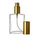 Grand Parfums Empty 2 Oz Perfume Atomizer, Flat Glass Bottle, Gold Sprayer 60ml Decant Fragrance Bot
