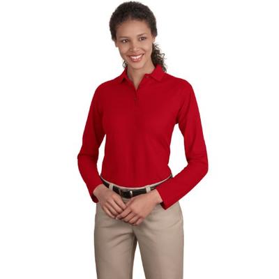 Port Authority Women's Port Authority Ladies Long Sleeve Silk Touch S Red