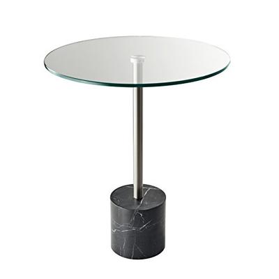 Adesso HX5282-01 Blythe End Table, Steel/Black Marble