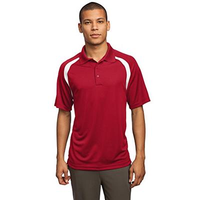 Sport-Tek Men's Dry Zone Colorblock Raglan Polo XL True Red/White