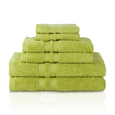 Superior 100% Cotton Bath Towel Set - 6-Piece Set, 2 Bath Towels, 2 Hand Towels, and 2 Washcloths, H