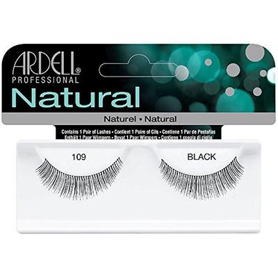 Ardell Natural Lashes, Black [109] 1 pair (Pack of 4)