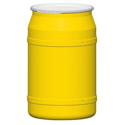 55 Gal Drum Open-Head Straight wth Metal Ring Color: Yellow