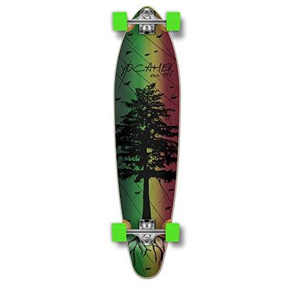 Yocaher in The Pines Rasta Longboard Complete Skateboard - Available in All Shapes (Kicktail)