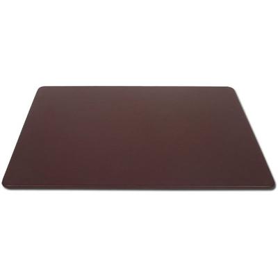 Dacasso Chocolate Brown Leatherette Desk Mat Without Rails, 24" X 19"
