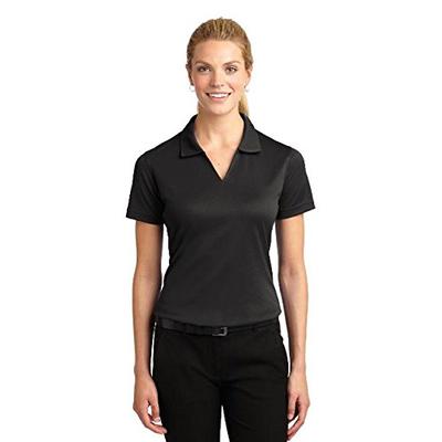 Sport-Tek Women's Dri Mesh V Neck Polo XL Black