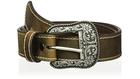 Ariat Women's Basic Stitch Edged Belt, Brown, Small