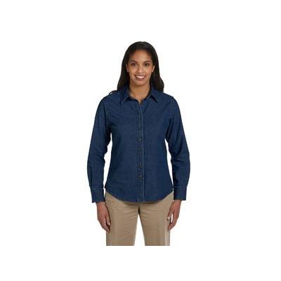 Harriton Women's Long-sleeve Denim Shirt