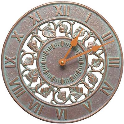 Whitehall Products Ivy Silhouette Clock, Copper Verdi