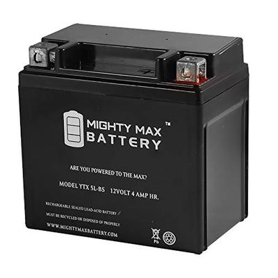 Mighty Max Battery YTX5L-BS 12V 4AH Battery Replaces Peugeot Looxor 100 2001 Brand Product