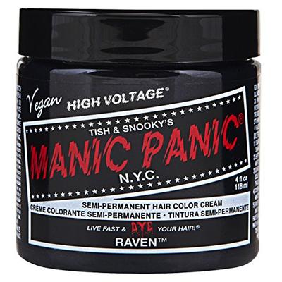 Manic Panic Semi-Permament Haircolor Raven 4 Ounce Jar (118ml) (2 Pack)