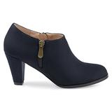 Brinley Co. Womens Sadra Faux Suede Low-Cut Comfort-Sole Ankle Booties Navy, 7 Regular US screenshot. Shoes directory of Clothing & Accessories.