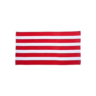 Carmel Print Beach Towel (Red Cabana Stripe) (ALL)