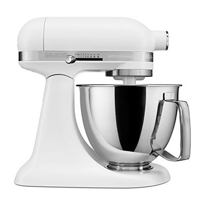 KitchenAid Artisan Mini Premium Tilt-Head Stand Mixer with Flex Edge Beater KSM3316XFW, 3.5 qt, Matt