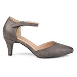 Brinley Co. Womens Faux Leather Comfort Sole D'Orsay Ankle Strap Almond Toe Heels Taupe, 8.5 Regular screenshot. Shoes directory of Clothing & Accessories.