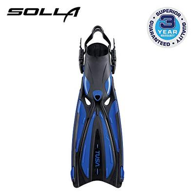TUSA SF-22 Solla Open Heel Scuba Diving Fins, Medium, Cobalt Blue