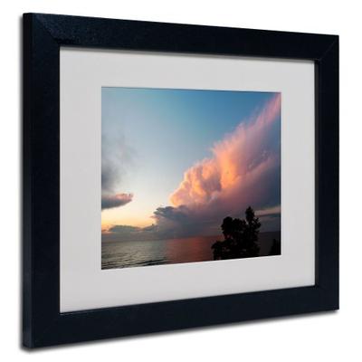 Summer Sunset Storm by Kurt Shaffer, Black Frame, 11 by 14-Inch