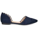 Brinley Co. Womens Scalloped Flat Blue, 8 Regular US screenshot. Shoes directory of Clothing & Accessories.