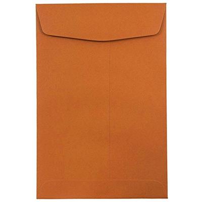 JAM PAPER 6 x 9 Open End Catalog Premium Envelopes - Dark Orange - 25/Pack