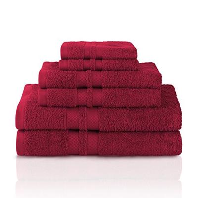 Superior 100% Cotton Bath Towel Set - 6-Piece Set, 2 Bath Towels, 2 Hand Towels, and 2 Washcloths, H