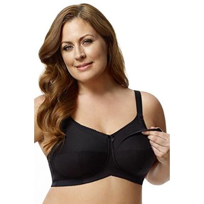 Elila 2-Ply Cotton Support Nursing Softcup #1613,44H,Black