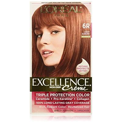 Exc H/C Lgt Arbn #6r R Size 1ct L'Oreal Excellence Creme Hair Color Light Auburn #6r