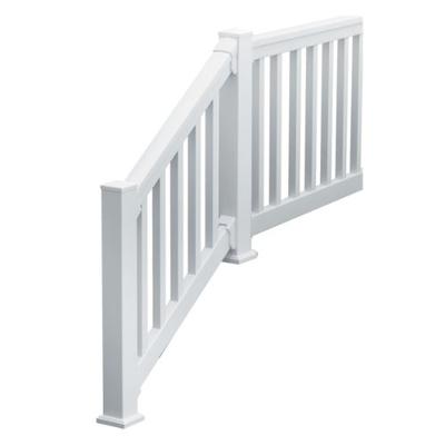Fypon 741036SQDF QuickRail Straight Kit with Square Spindles and 4" Spacing, 36" x 120", White