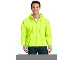 Port & Company Full-Zip Hooded Sweatshirt>2XL Safety Green PC90ZH