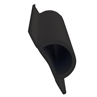 Dock Edge D PVC Profile Dock Guard, Black, 16'