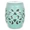 Safavieh Castle Gardens Collection Imperial Vine Light Blue Glazed Ceramic Garden Stool