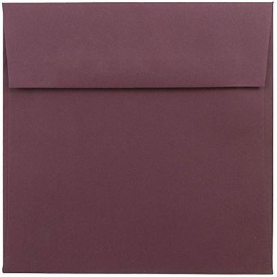 JAM PAPER 6 x 6 Premium Square Invitation Envelopes - Burgundy - Bulk 1000/Carton